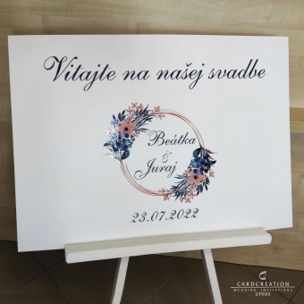 svadobna uvitacia tabula papier UT005